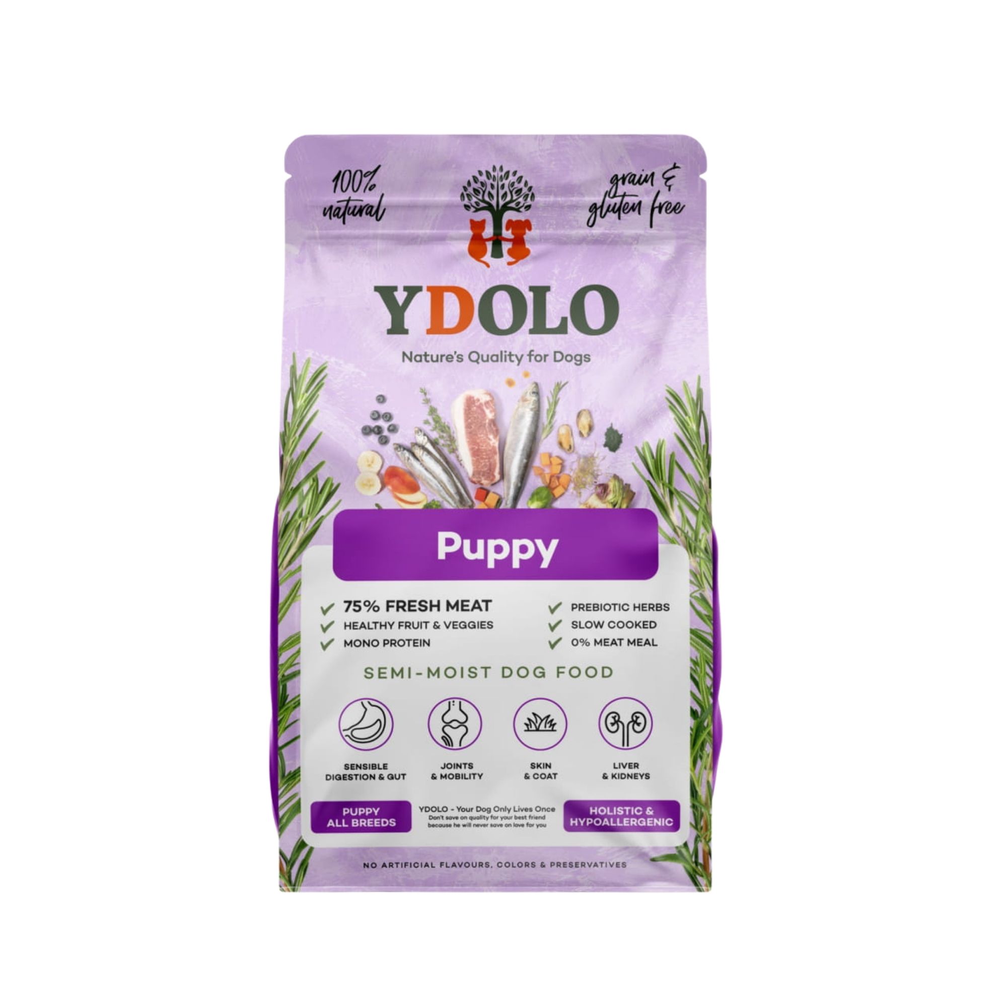 YDOLO Puppy – wieprzowina Iberico i ryby – karma półwilgotna dla szczeniąt 2,5kg YDOLO Puppy - wieprzowina Iberico i ryby - karma półwilgotna dla szczeniąt 2,5kg - obrazek 1